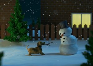Beautiful image of a snowman Giftcard.